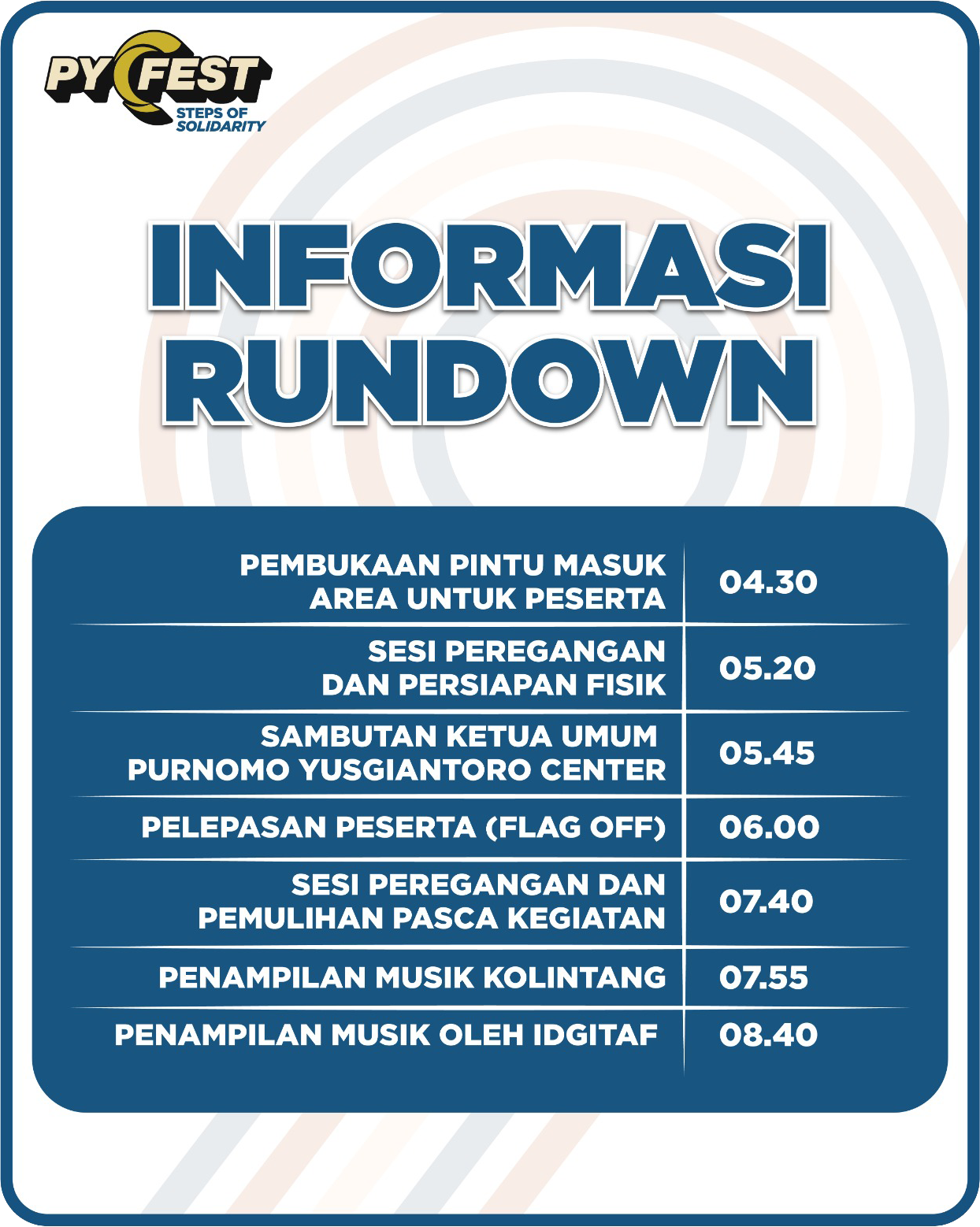 Rundown PYC Fest